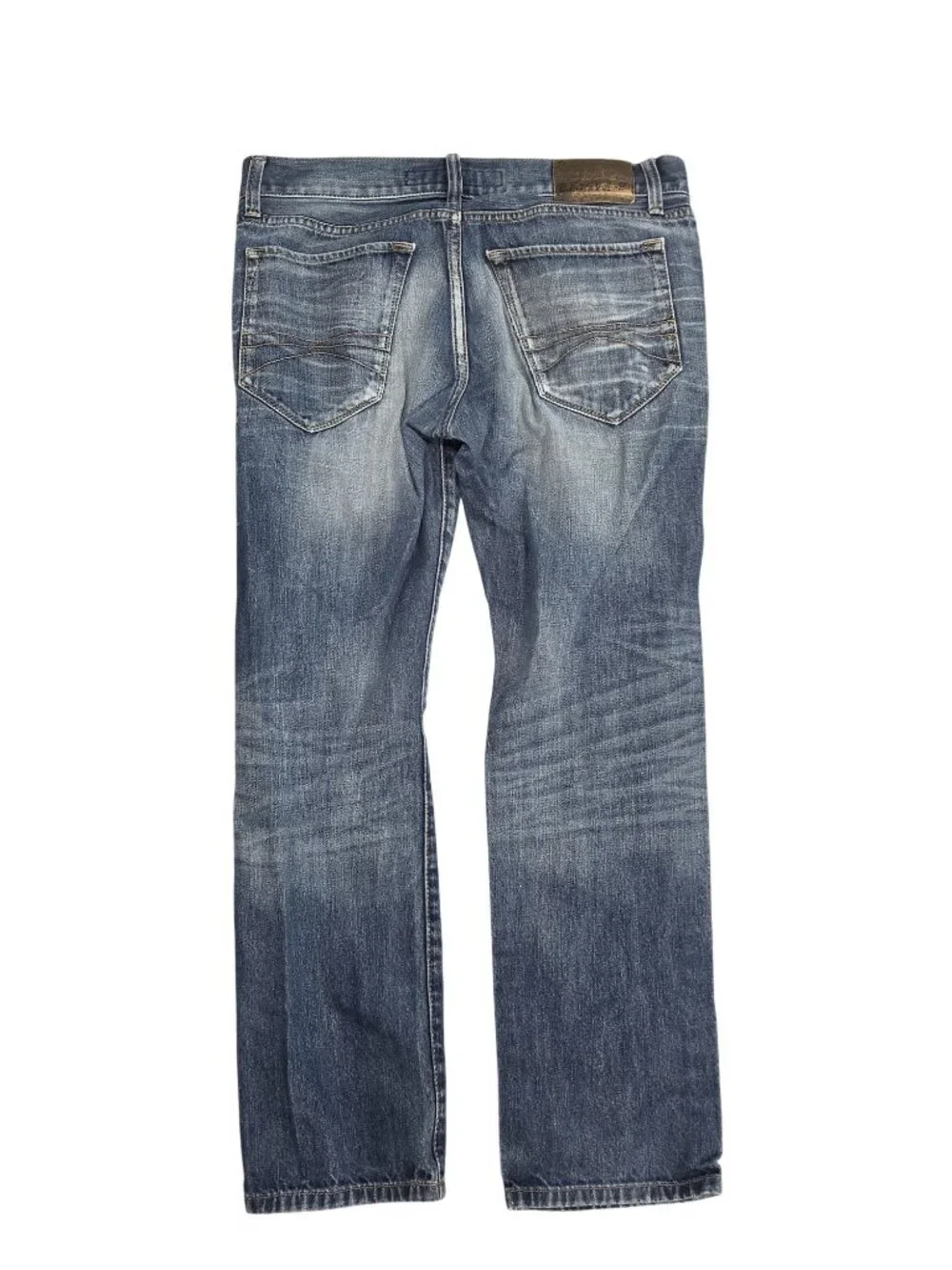 Express Mens Distressed Straight-Leg Blue Jeans 31x30 - Casual Denim Pants